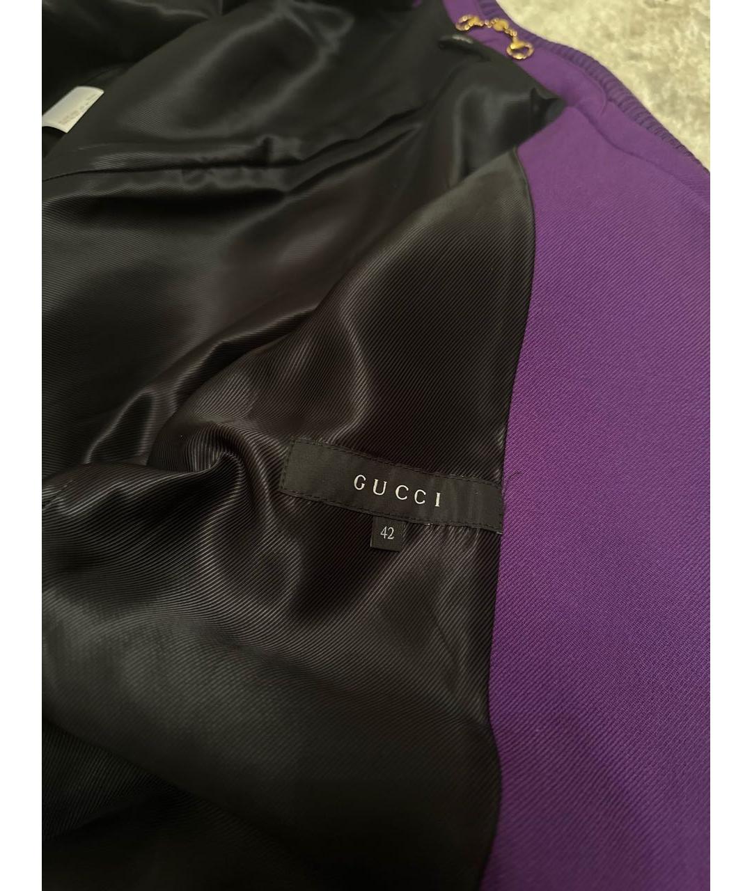 GUCCI Фиолетовое хлопковое пальто, фото 7