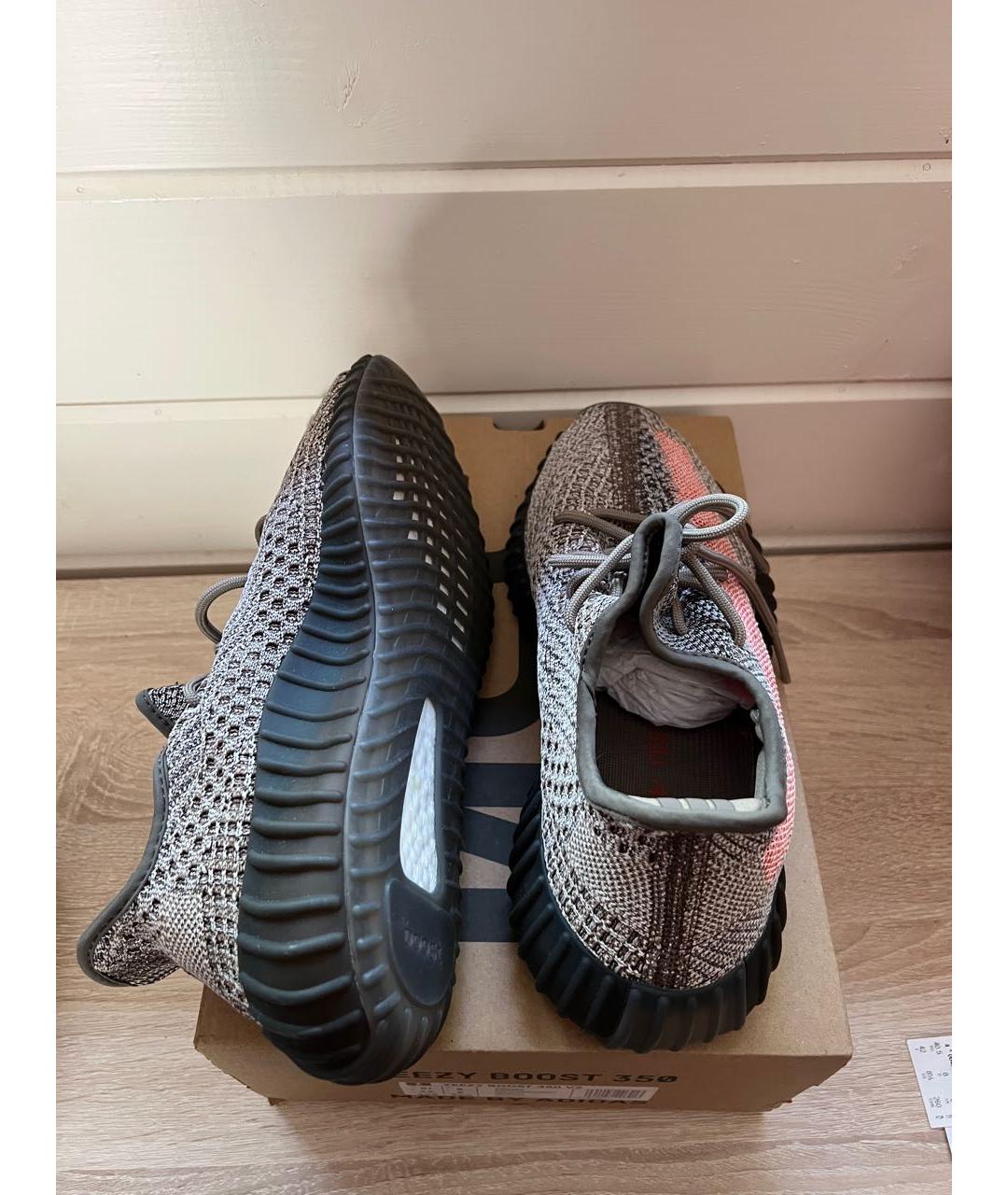 ADIDAS YEEZY Серые текстильные кроссовки, фото 4