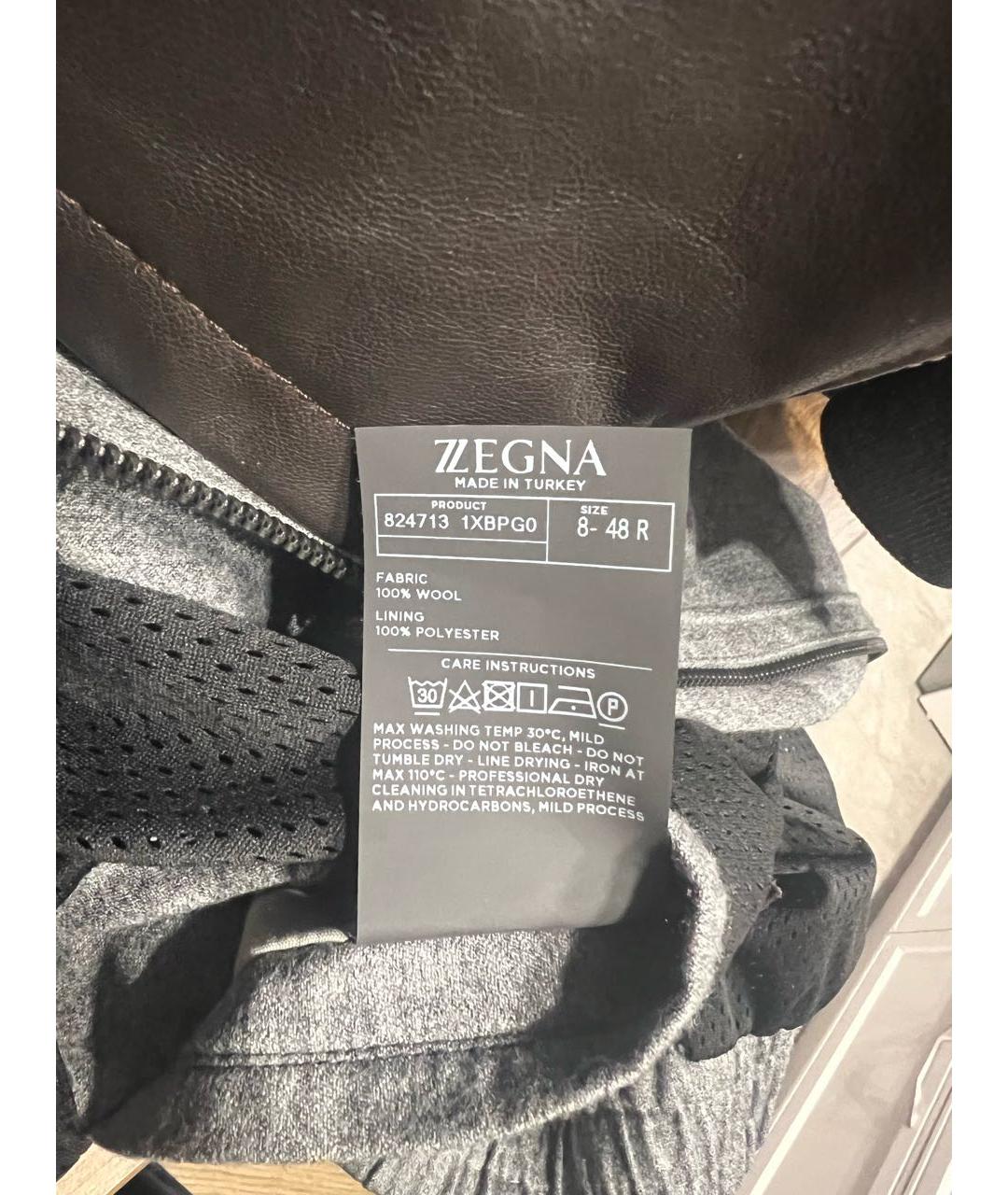 ERMENEGILDO ZEGNA Серая шерстяная куртка, фото 6