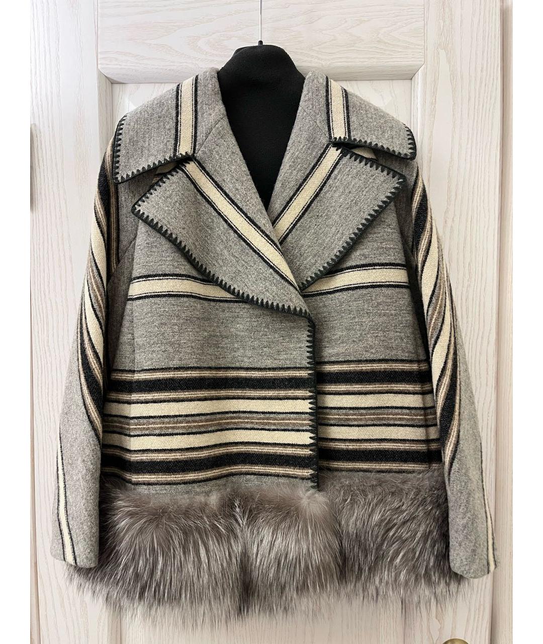 MAX MARA Бежевое шерстяное пальто, фото 9