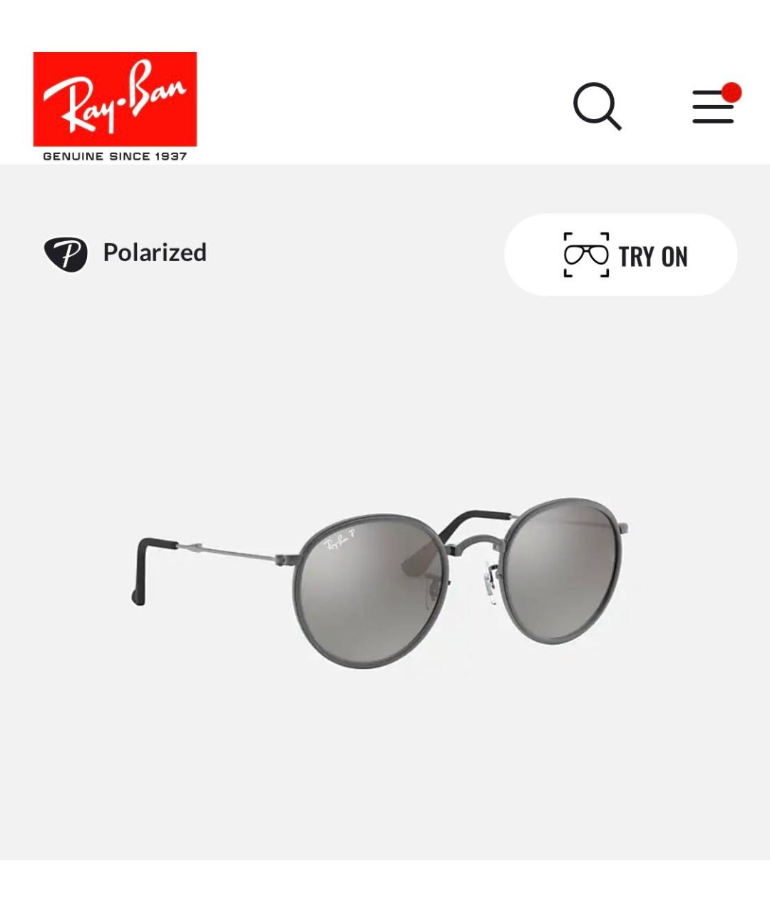 RAY BAN Серые металлические солнцезащитные очки, фото 2