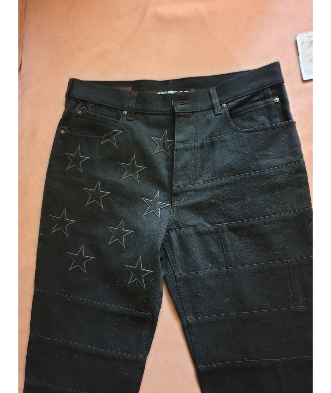 CALVIN KLEIN 205W39NYC Черные хлопковые прямые джинсы, фото 4
