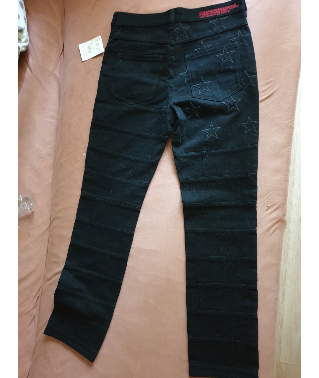 CALVIN KLEIN 205W39NYC Черные хлопковые прямые джинсы, фото 2