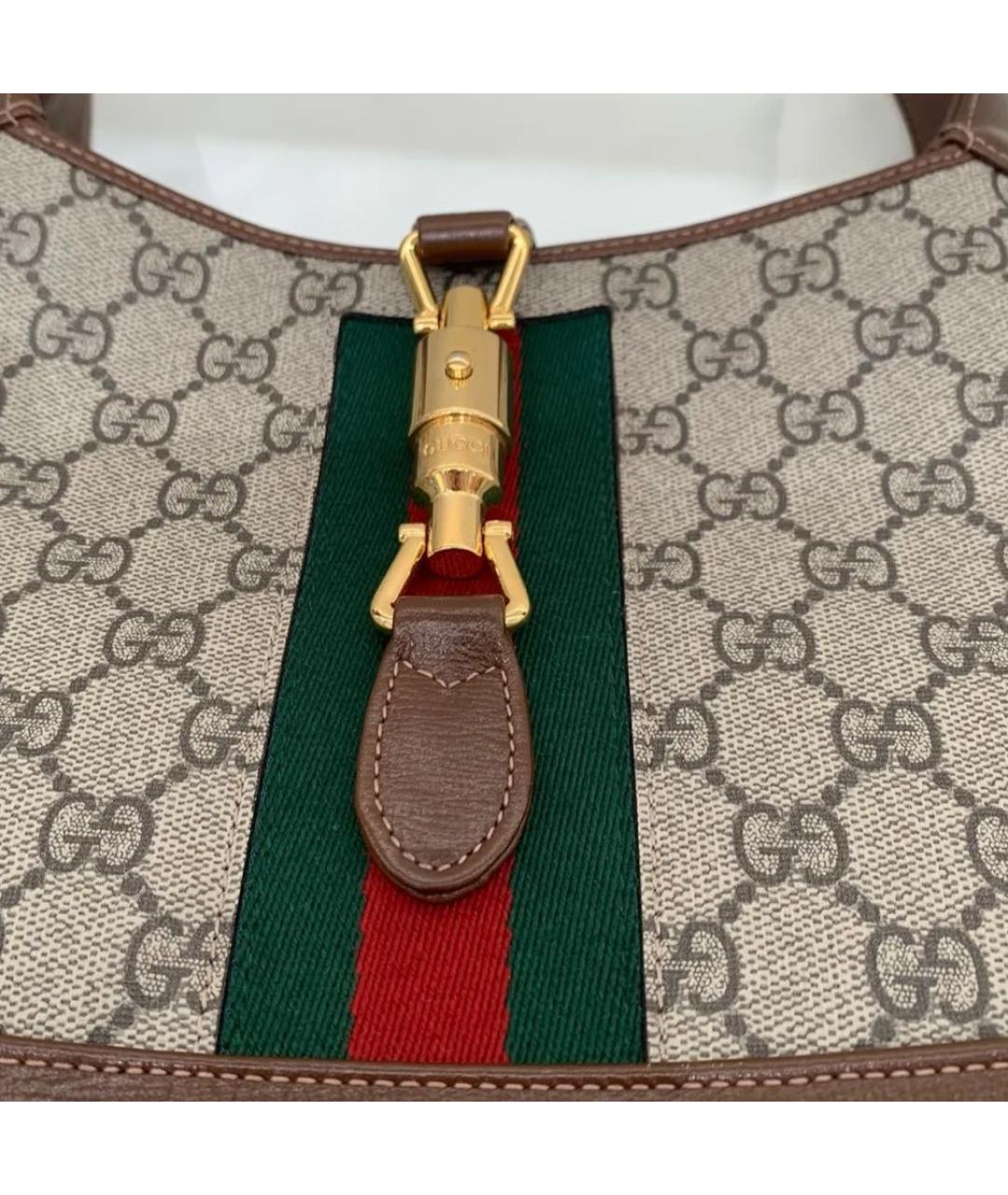 GUCCI Коричневая кожаная сумка через плечо, фото 8