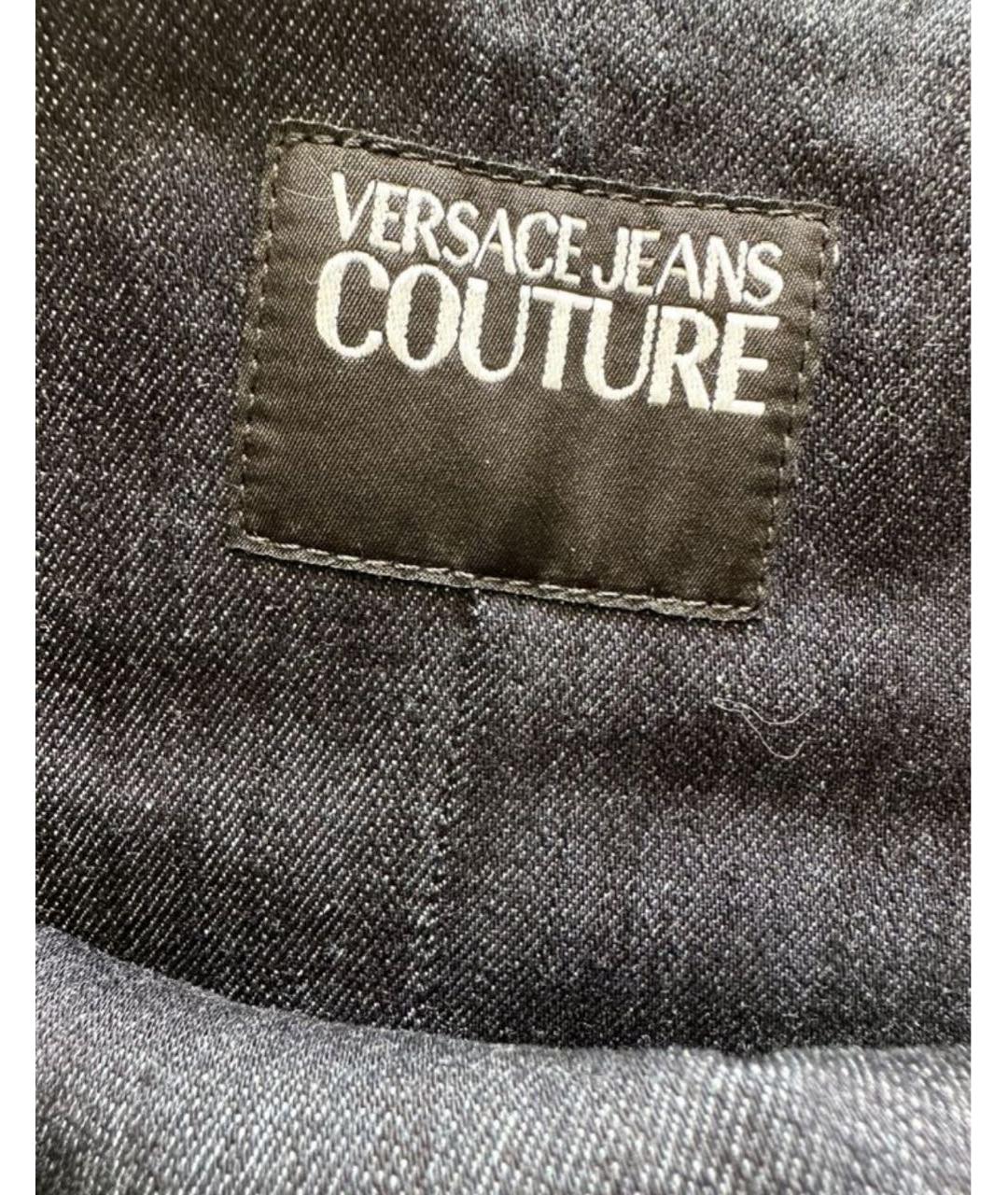 VERSACE JEANS COUTURE Синяя хлопковая юбка миди, фото 3