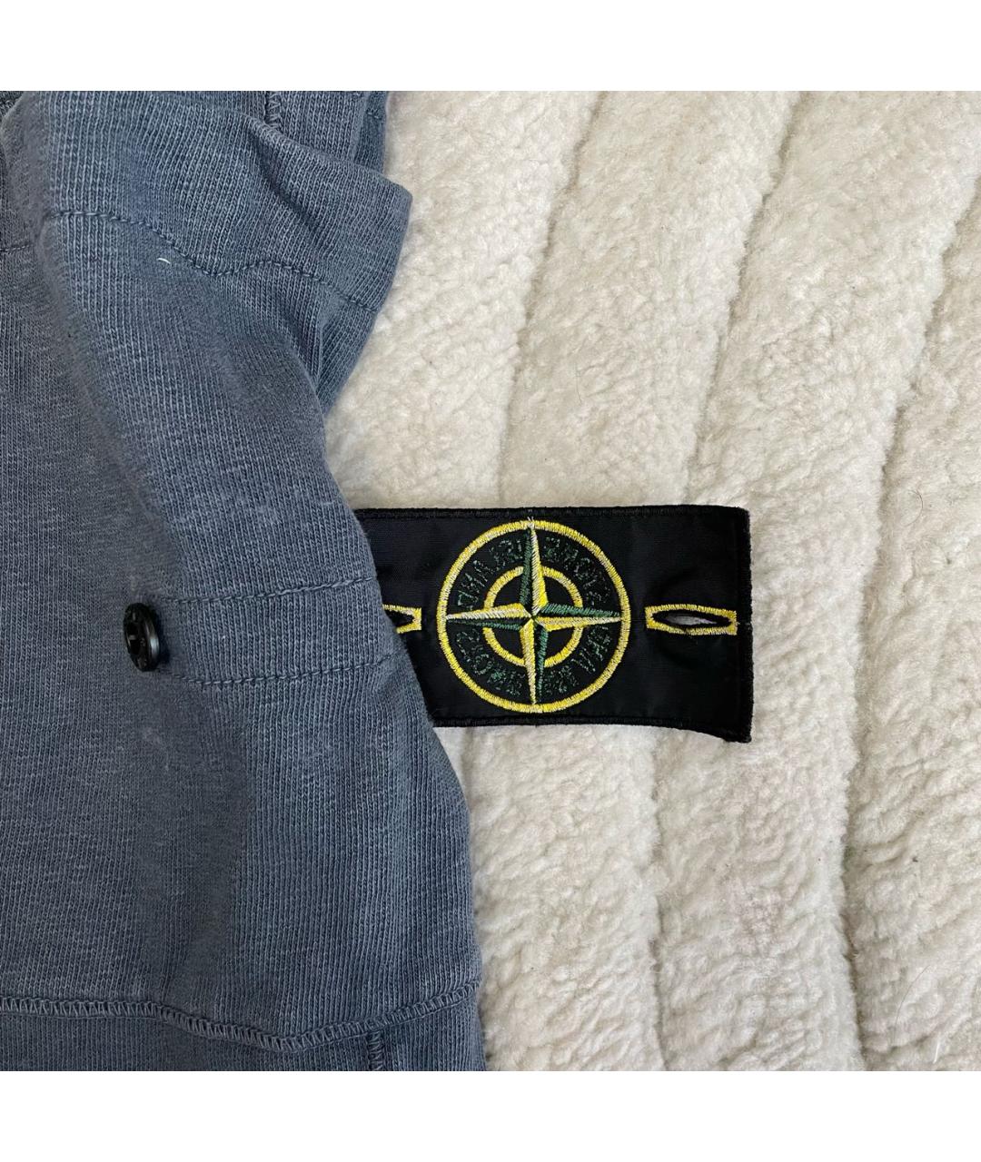 STONE ISLAND Голубые хлопковые повседневные брюки, фото 7