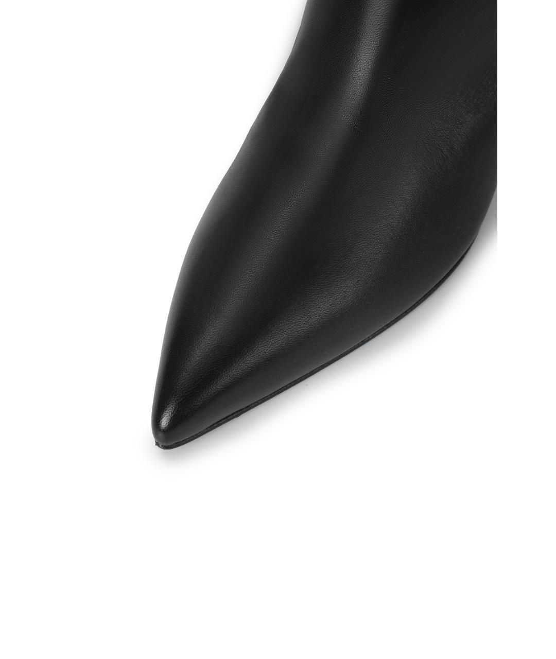 SERGIO ROSSI Черные кожаные сапоги, фото 5