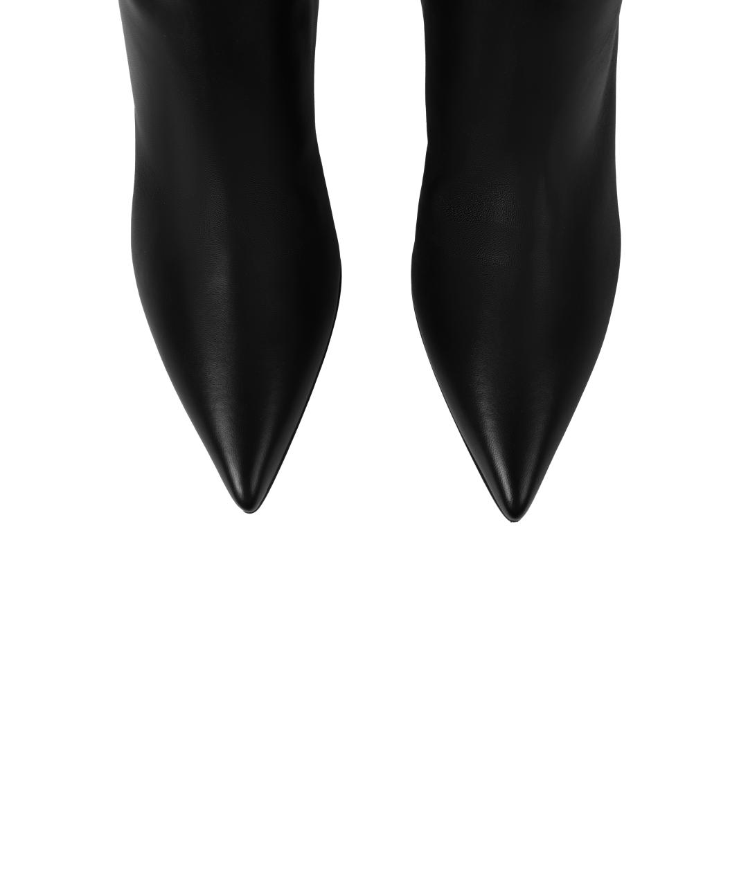 SERGIO ROSSI Черные кожаные сапоги, фото 3