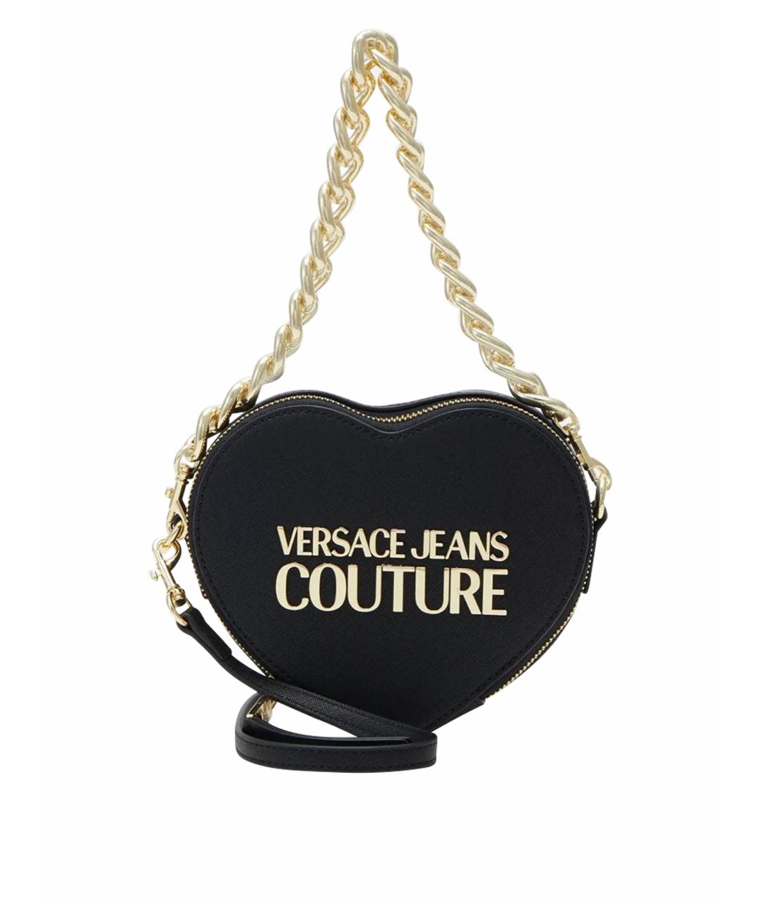 VERSACE JEANS COUTURE Черная сумка через плечо из искусственной кожи, фото 1