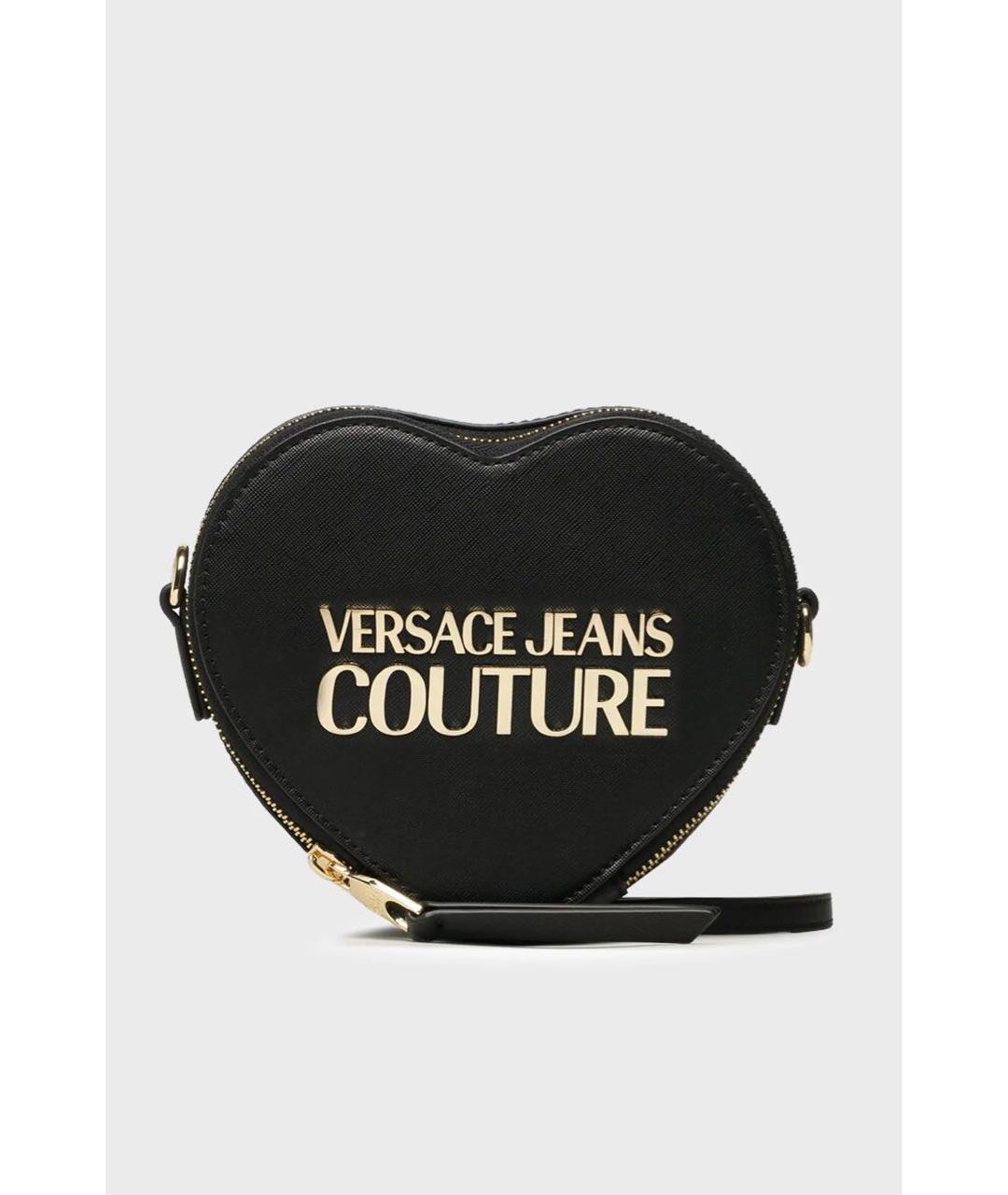 VERSACE JEANS COUTURE Черная сумка через плечо из искусственной кожи, фото 7