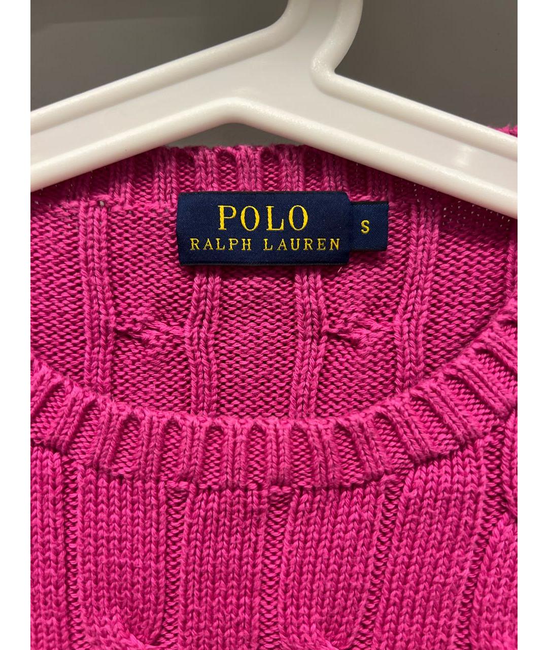 POLO RALPH LAUREN Розовый хлопковый джемпер / свитер, фото 3