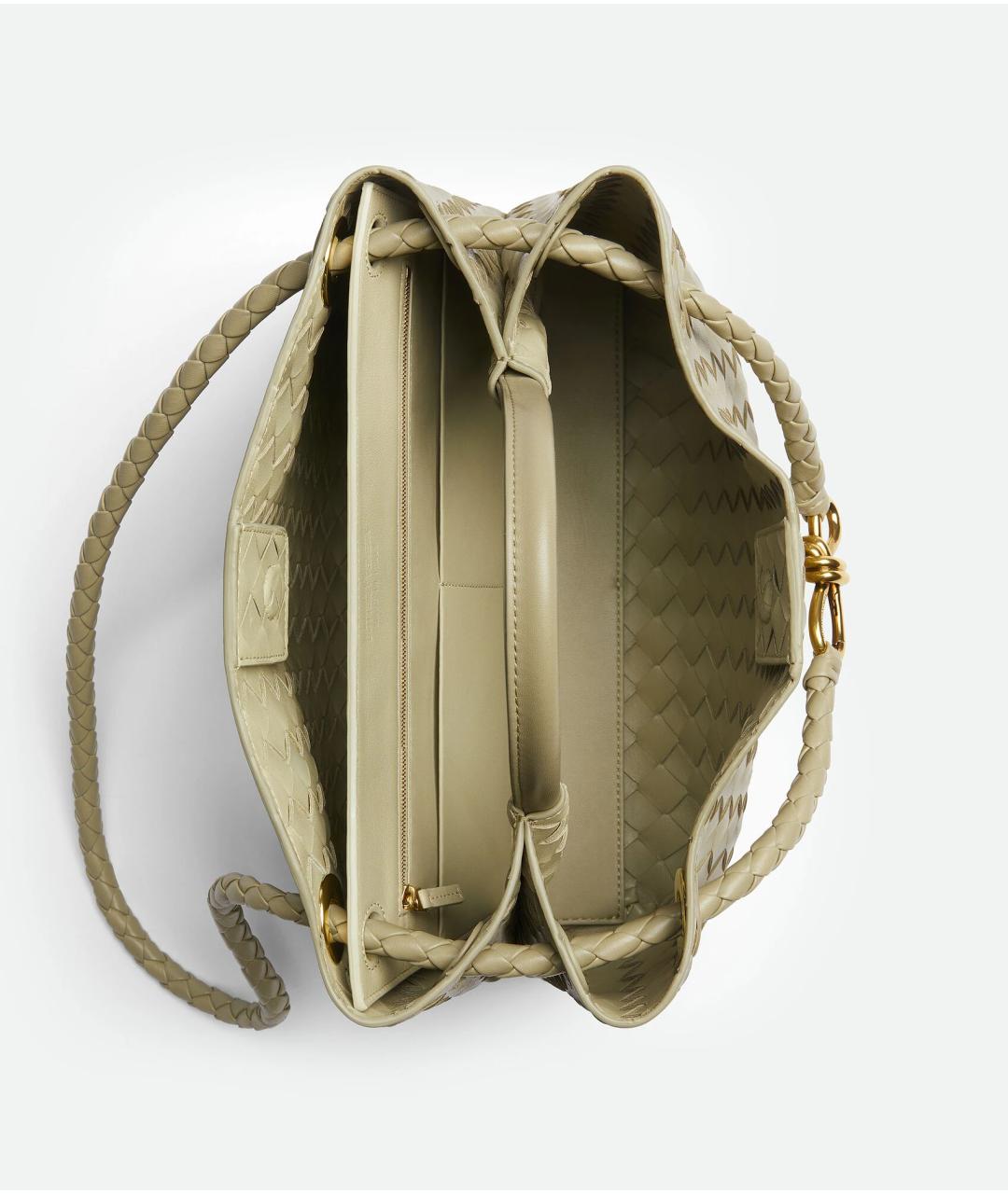 BOTTEGA VENETA Зеленая сумка тоут, фото 3