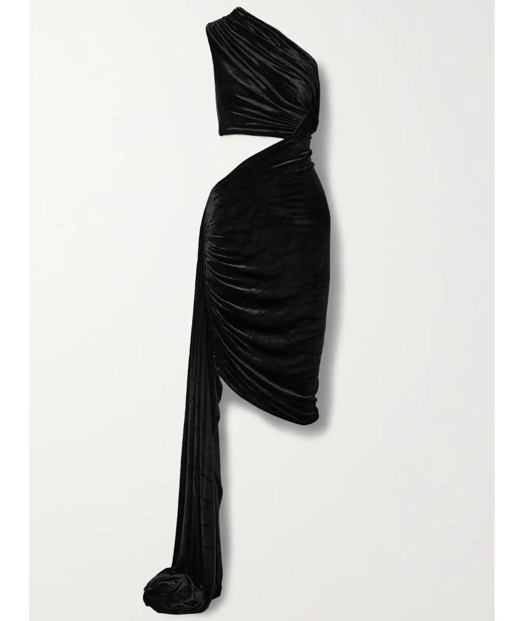 RICK OWENS Черное вискозное коктейльное платье, фото 8