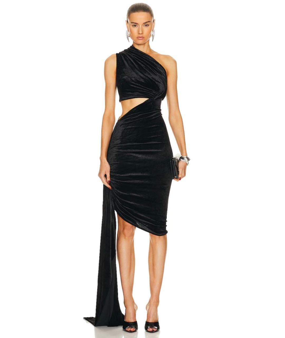 RICK OWENS Черное вискозное коктейльное платье, фото 2