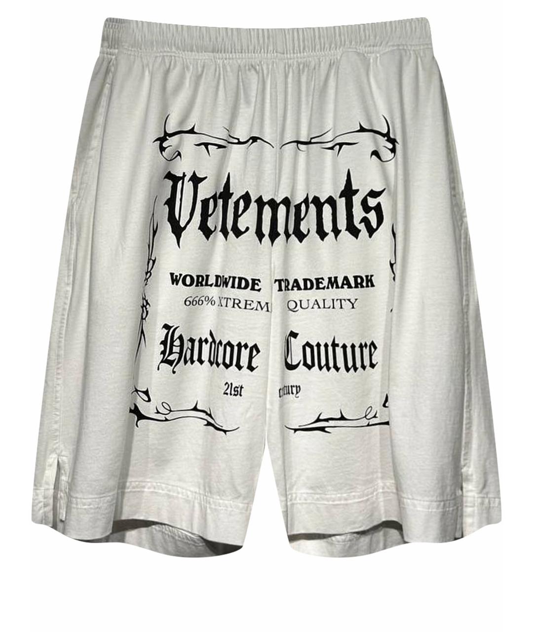 VETEMENTS Белые хлопковые шорты, фото 1