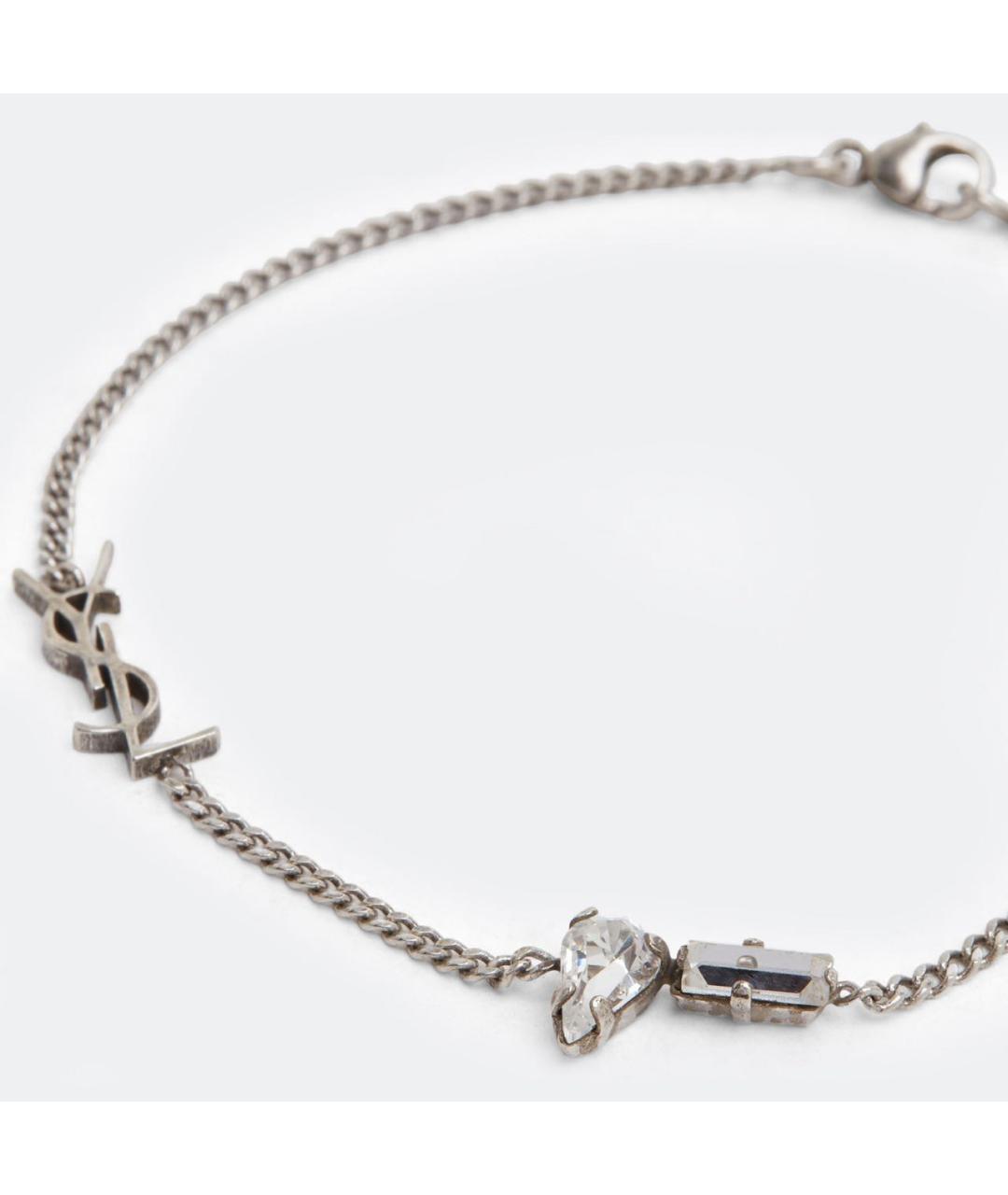 SAINT LAURENT Серебрянный латунный браслет, фото 3