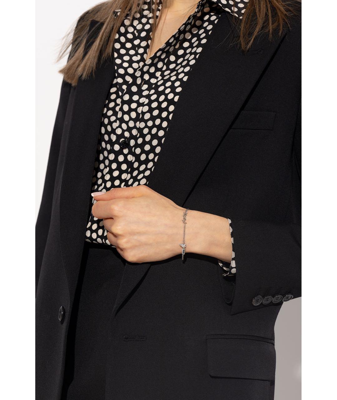 SAINT LAURENT Серебрянный латунный браслет, фото 7