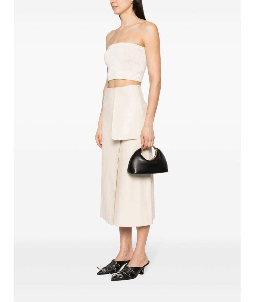 JACQUEMUS Черная кожаная сумка с короткими ручками, фото 5