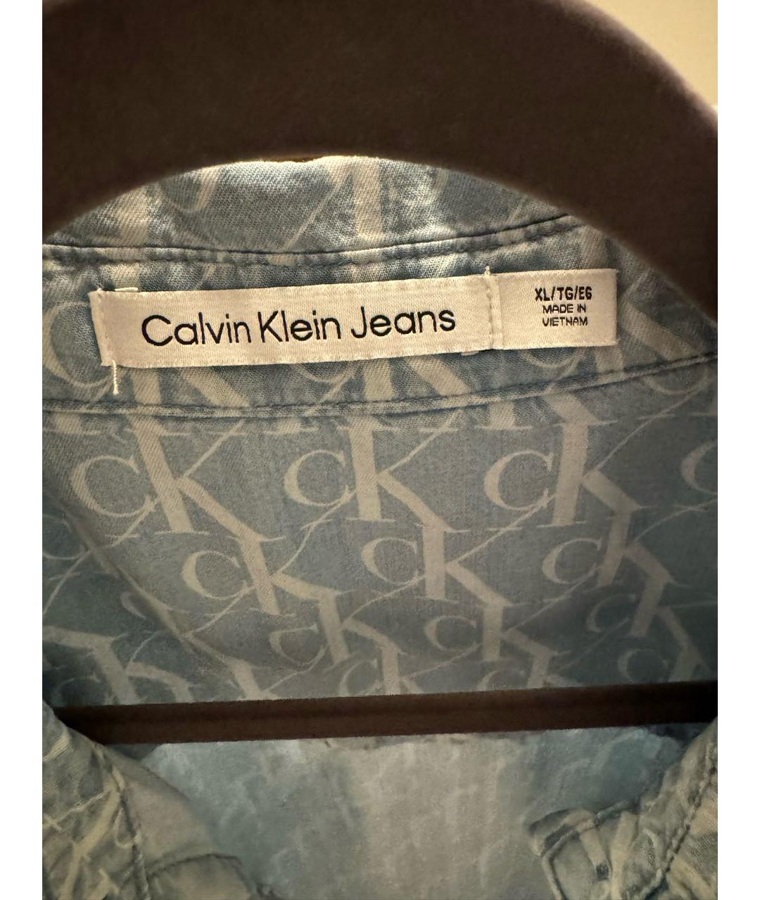 CALVIN KLEIN JEANS Голубая рубашка, фото 5