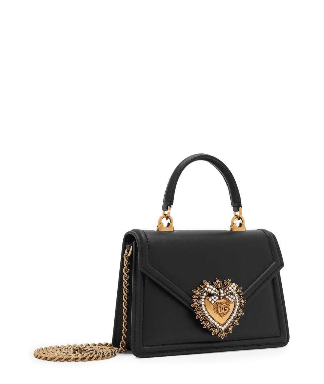 DOLCE&GABBANA Черная сумка с короткими ручками, фото 4