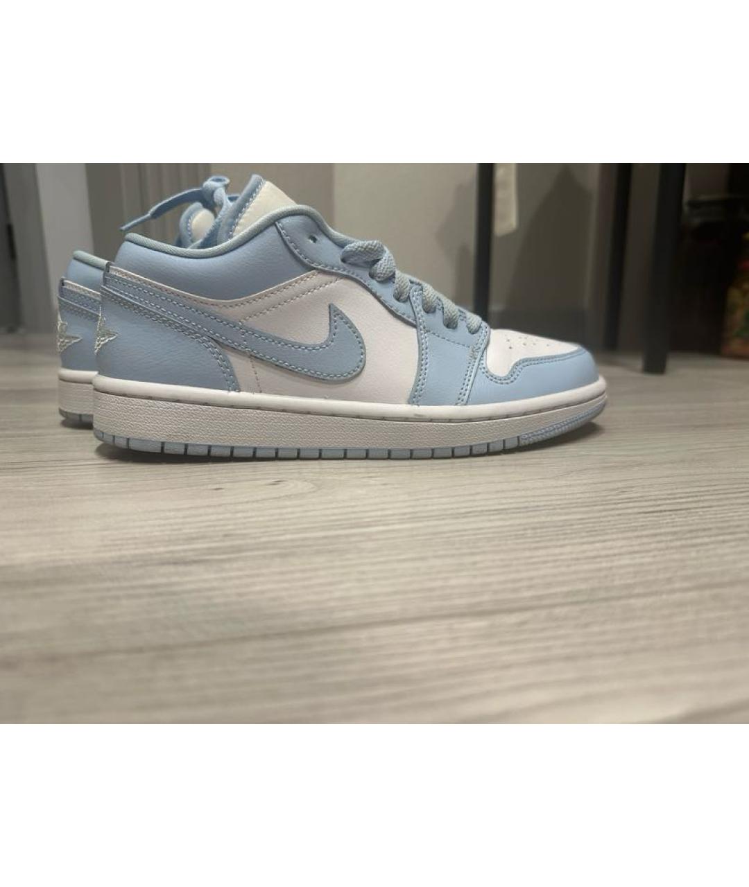 NIKE Голубые кожаные кроссовки, фото 3