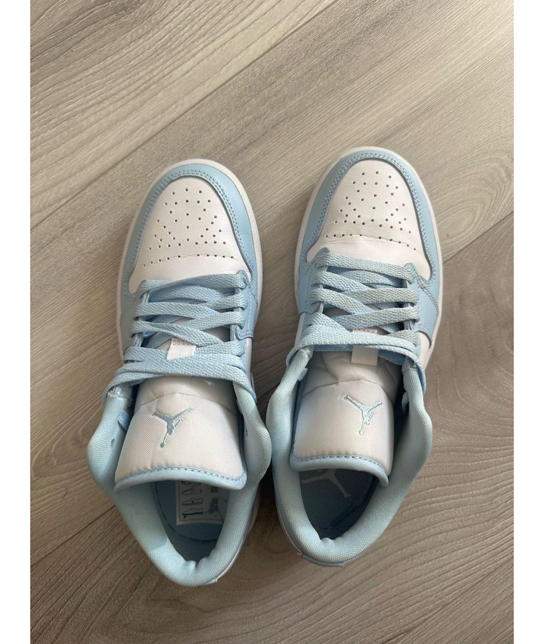 NIKE Голубые кожаные кроссовки, фото 4