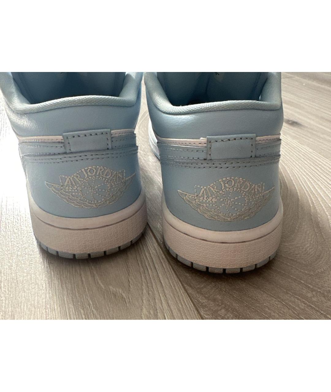 NIKE Голубые кожаные кроссовки, фото 5