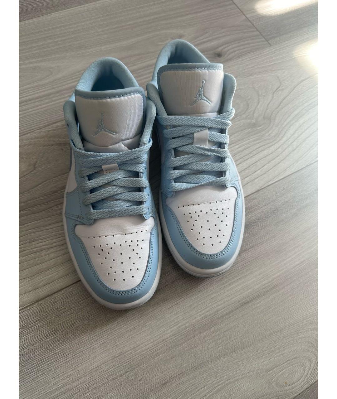 NIKE Голубые кожаные кроссовки, фото 2