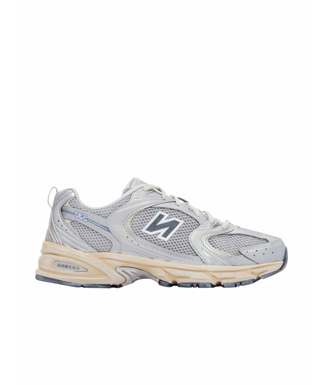 NEW BALANCE Серые кожаные кеды, фото 1