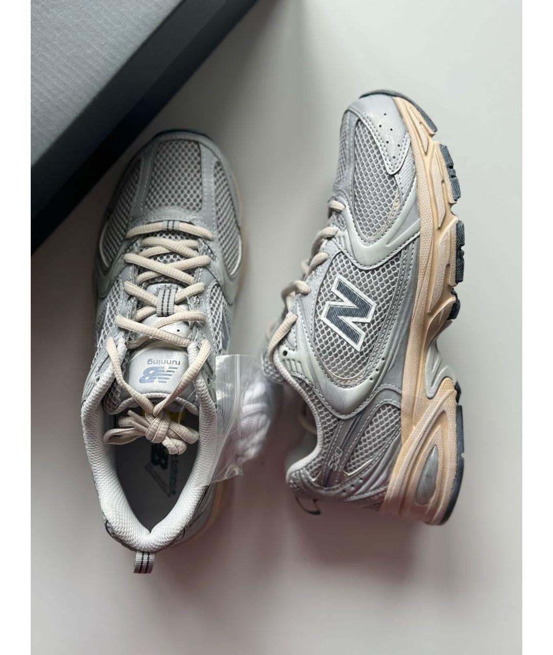 NEW BALANCE Серые кожаные кеды, фото 4