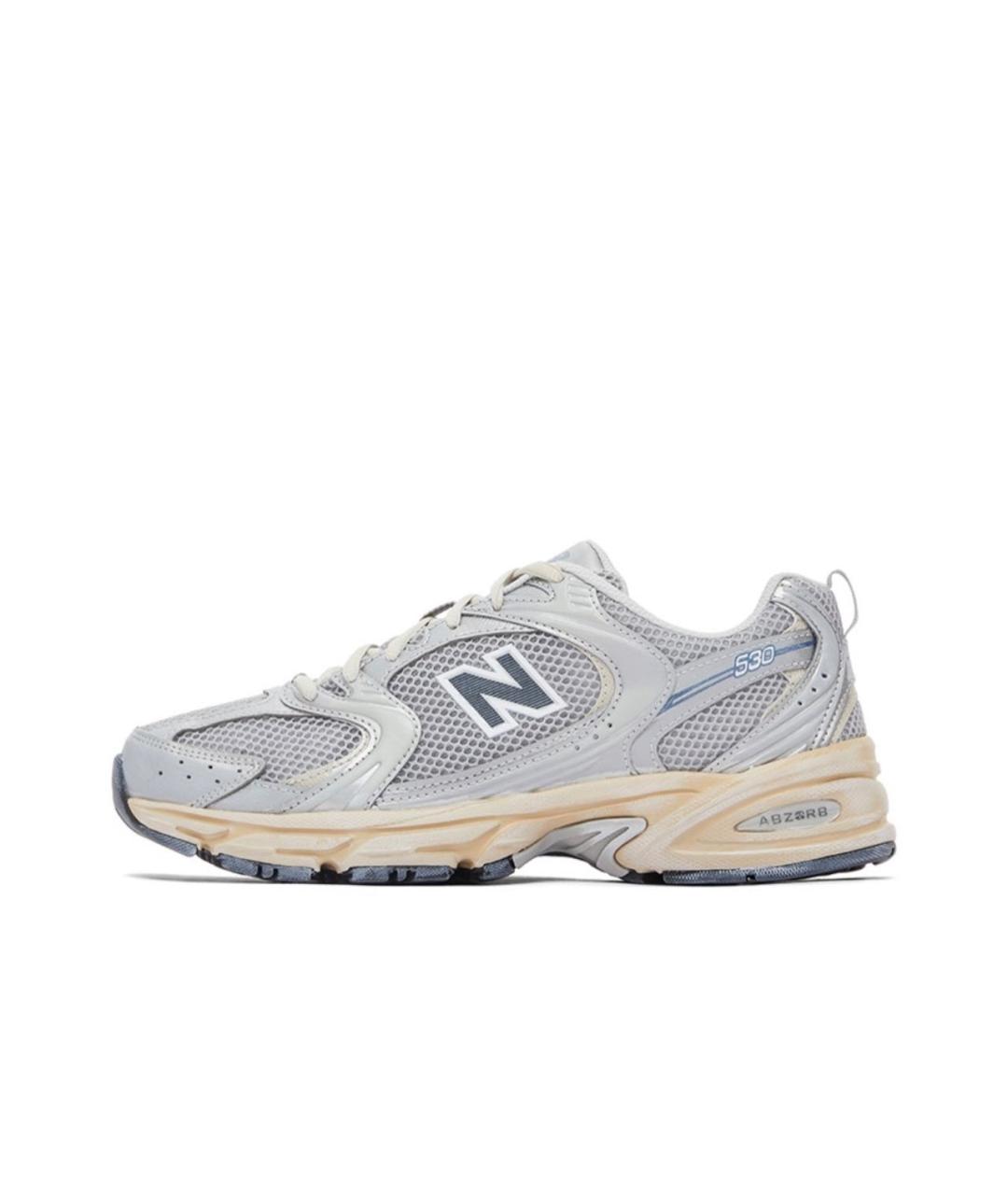 NEW BALANCE Серые кожаные кеды, фото 6