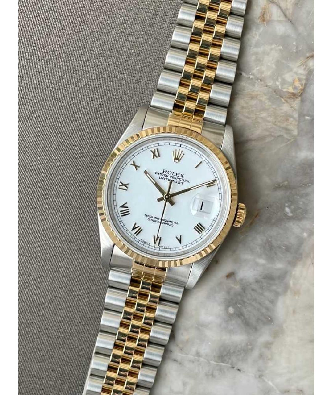 ROLEX Серебряные часы из желтого золота, фото 2