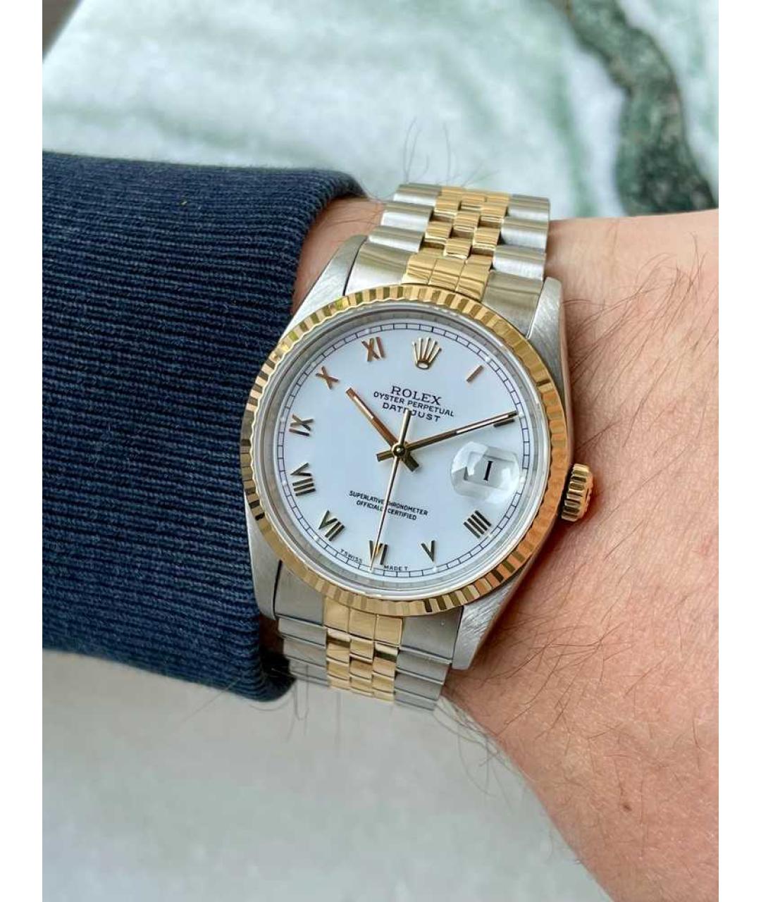 ROLEX Серебряные часы из желтого золота, фото 4