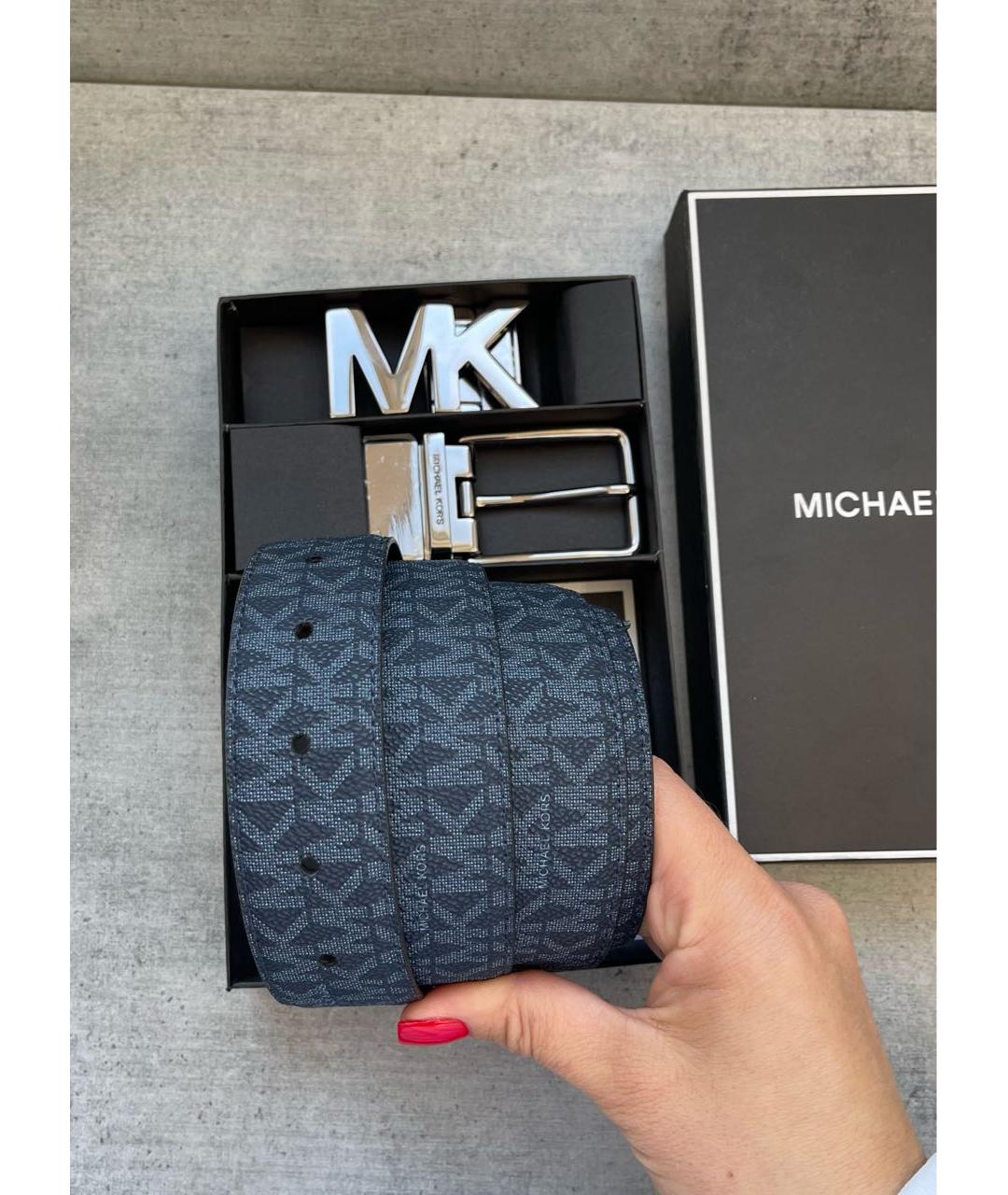 MICHAEL KORS Черный кожаный ремень, фото 5