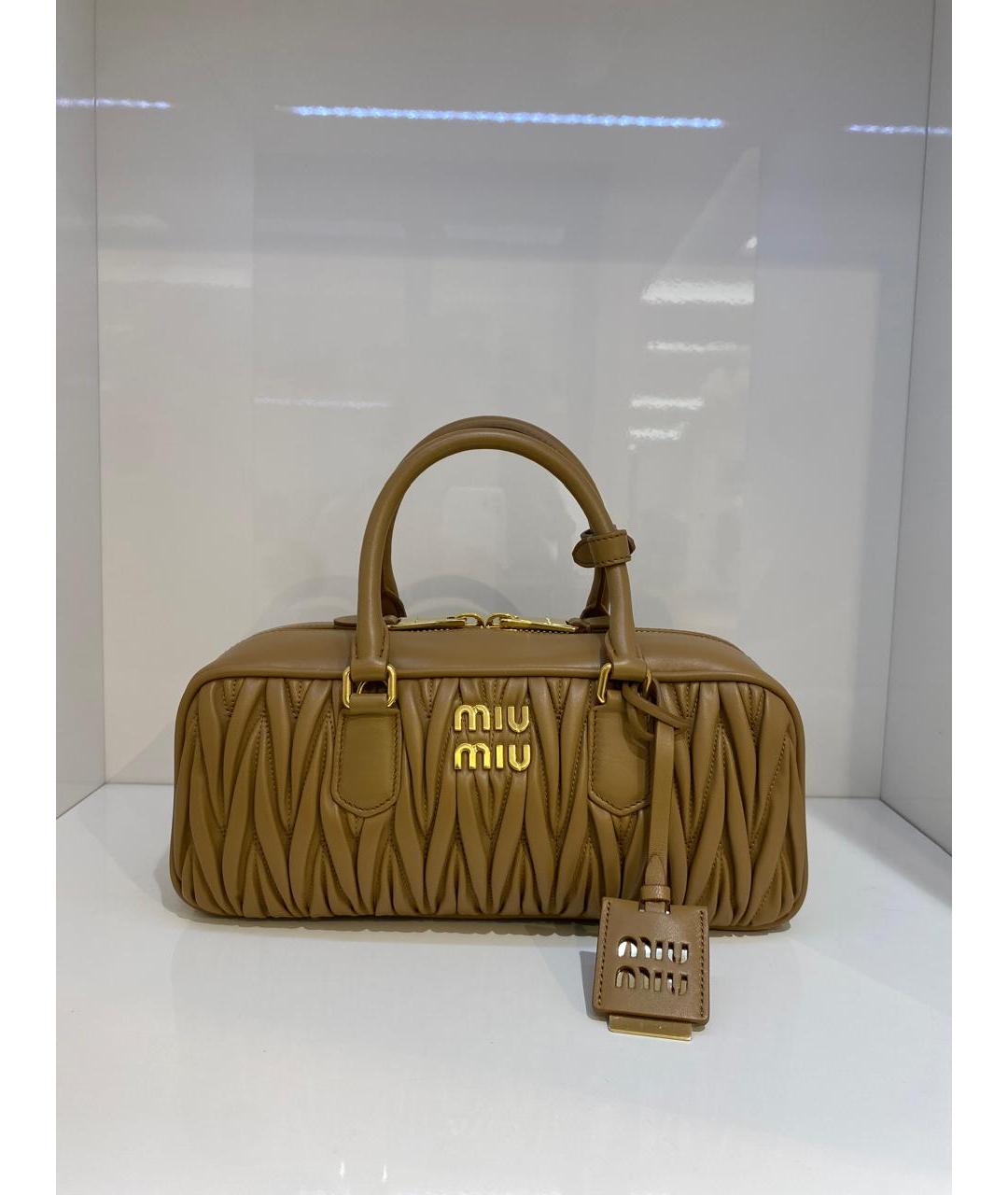 MIU MIU Коричневая сумка с короткими ручками, фото 2