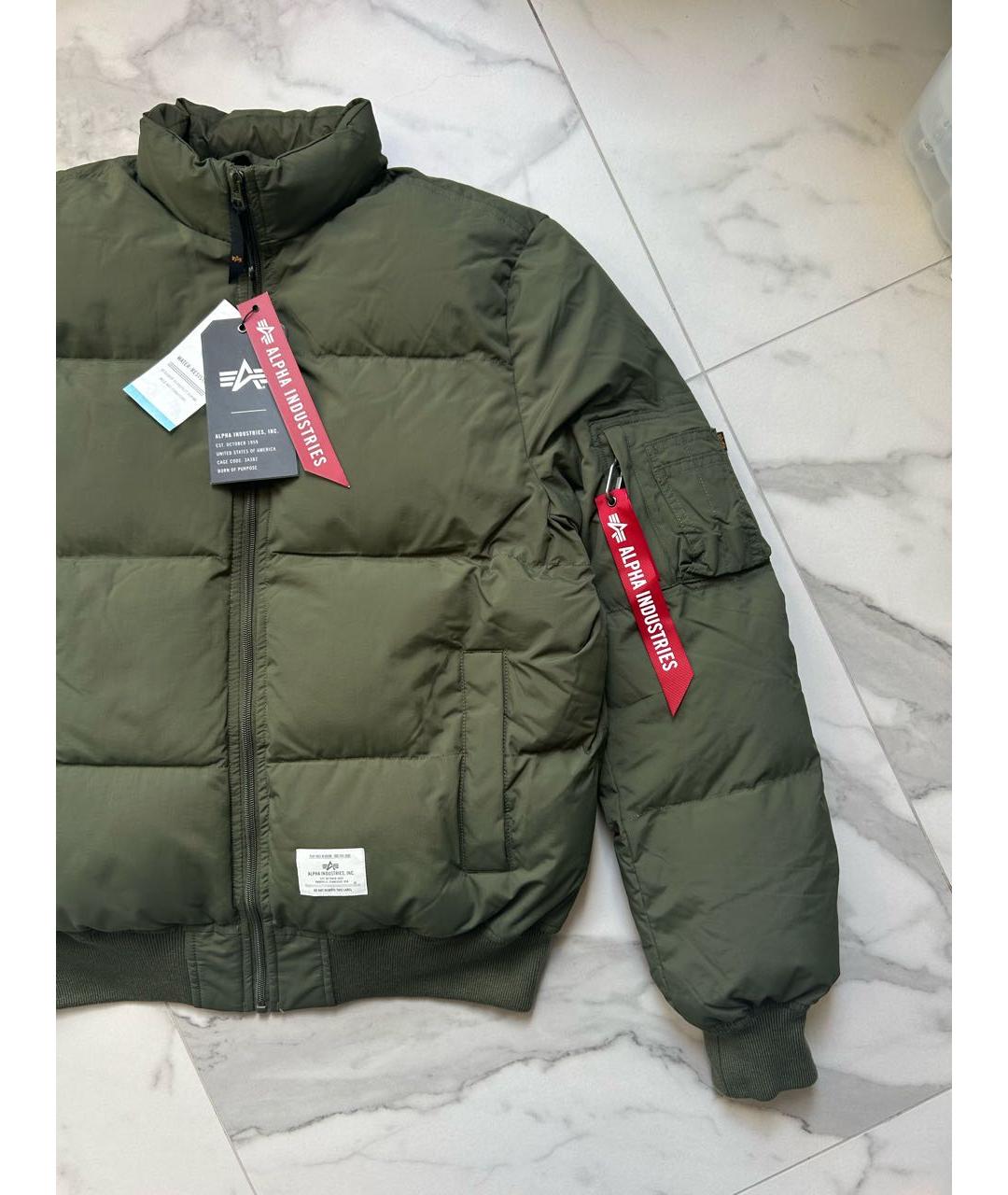 ALPHA INDUSTRIES Зеленая полиэстеровая парка, фото 2