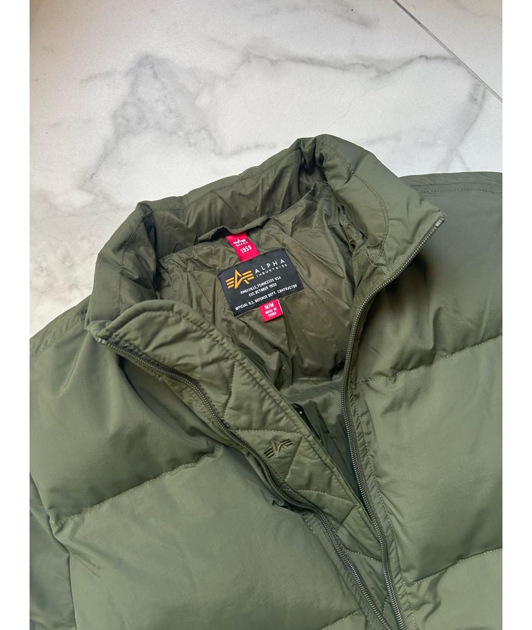 ALPHA INDUSTRIES Зеленая полиэстеровая парка, фото 3