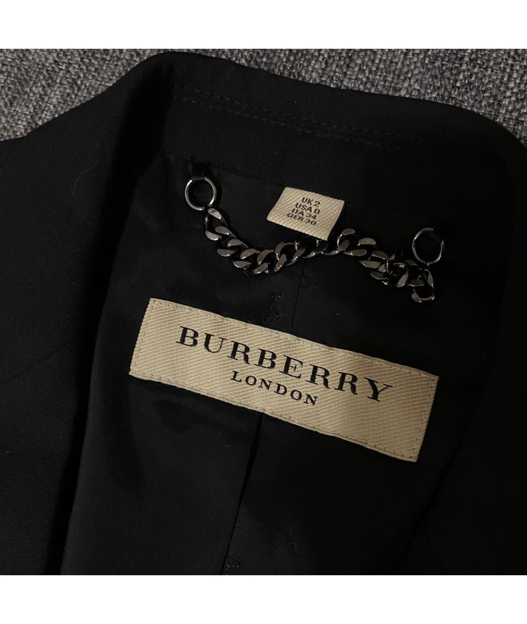 BURBERRY Черный шерстяной костюм с юбками, фото 4