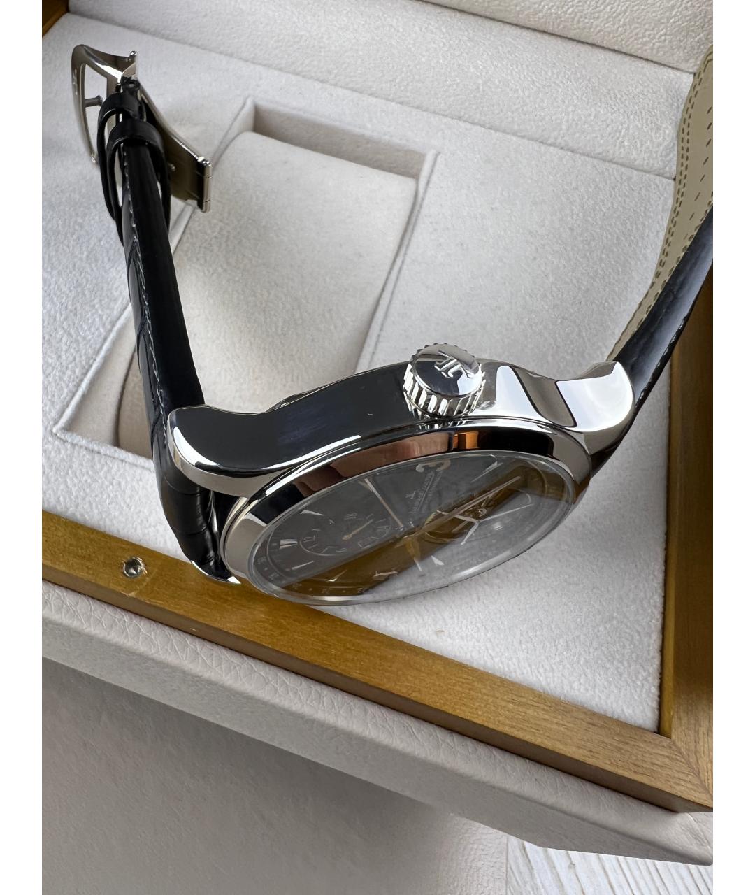 Jaeger LeCoultre Черные платиновые часы, фото 6