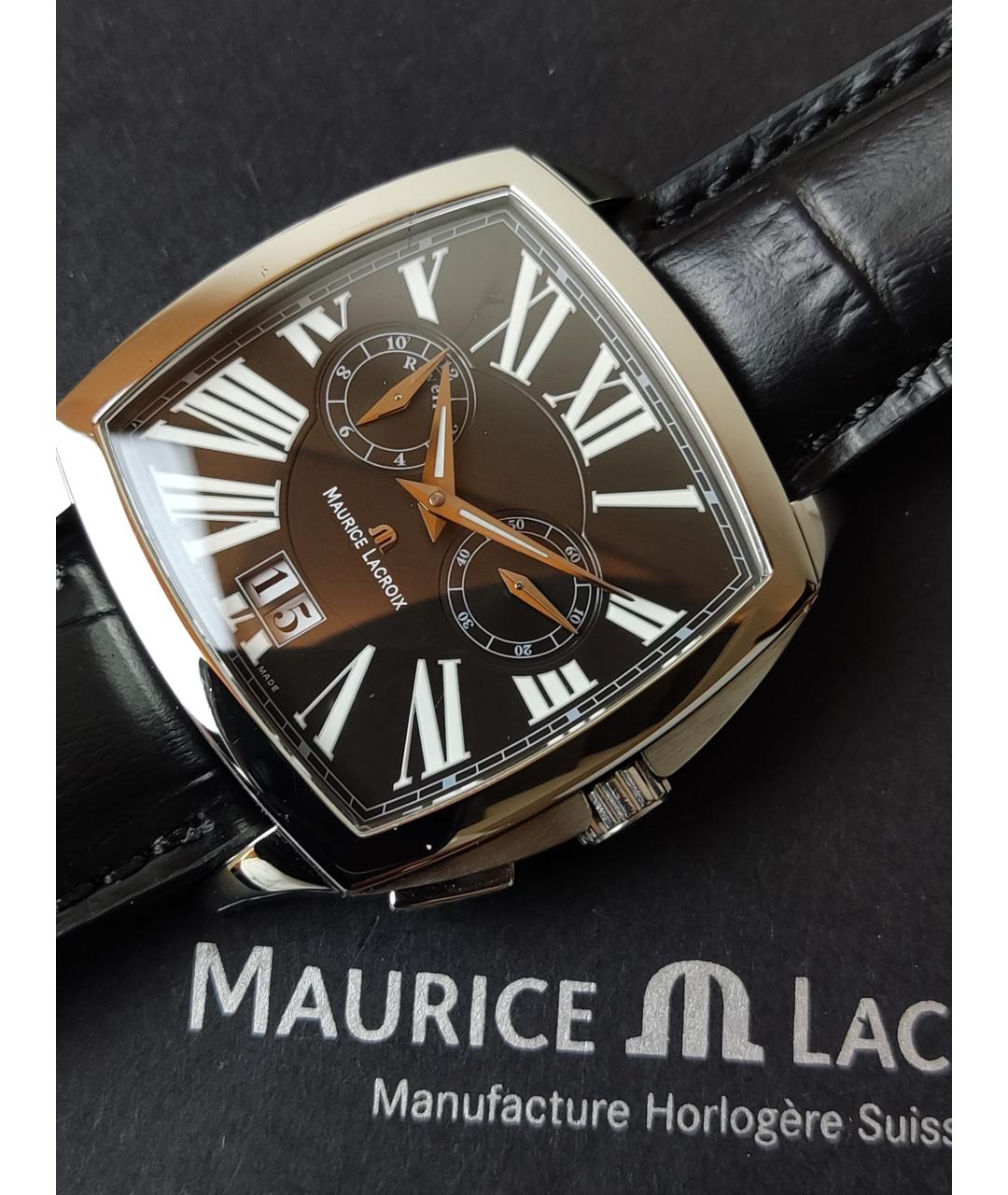 MAURICE LACROIX Черные часы, фото 6