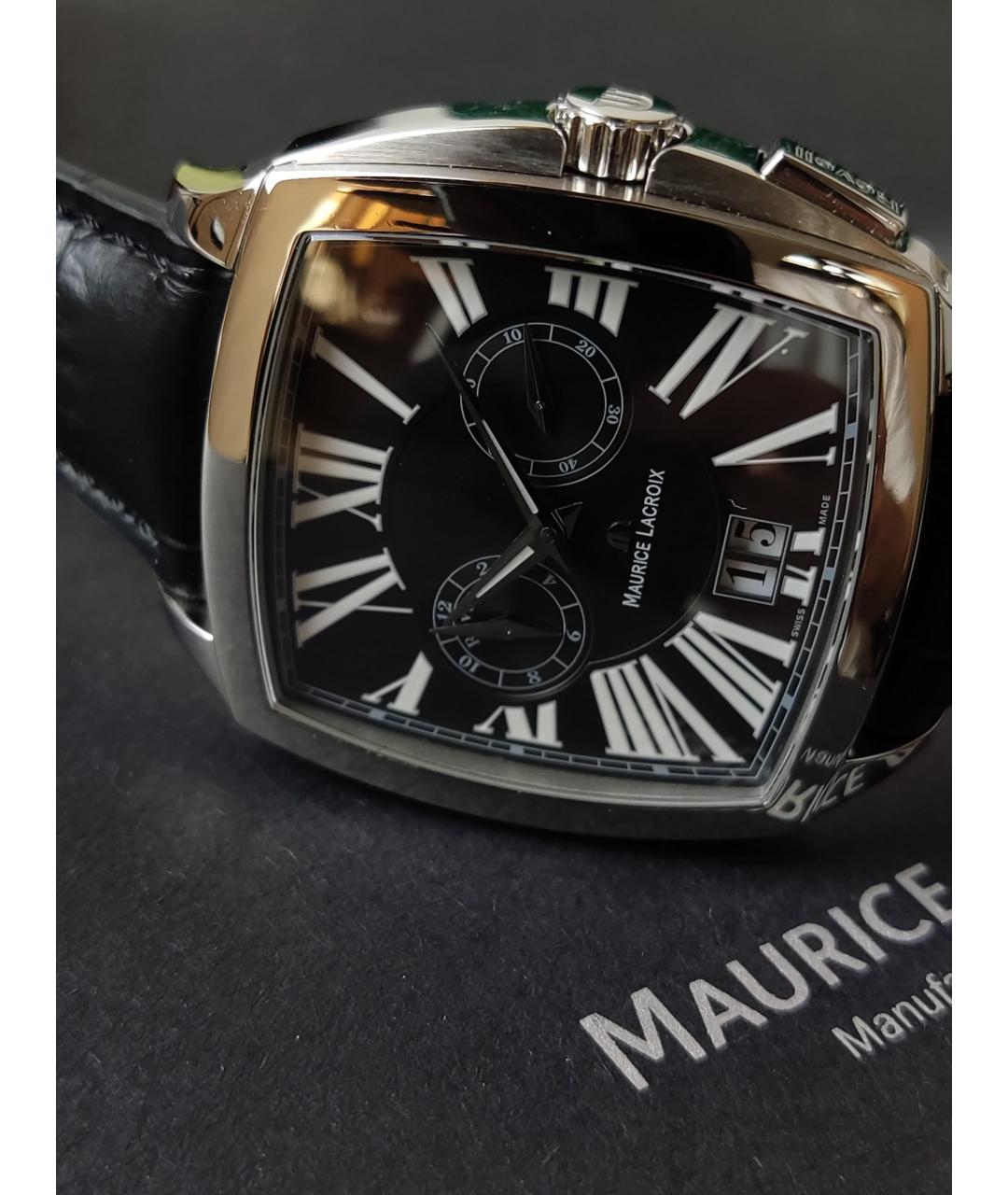 MAURICE LACROIX Черные часы, фото 3
