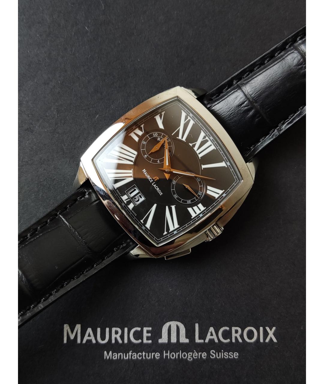 MAURICE LACROIX Черные часы, фото 2