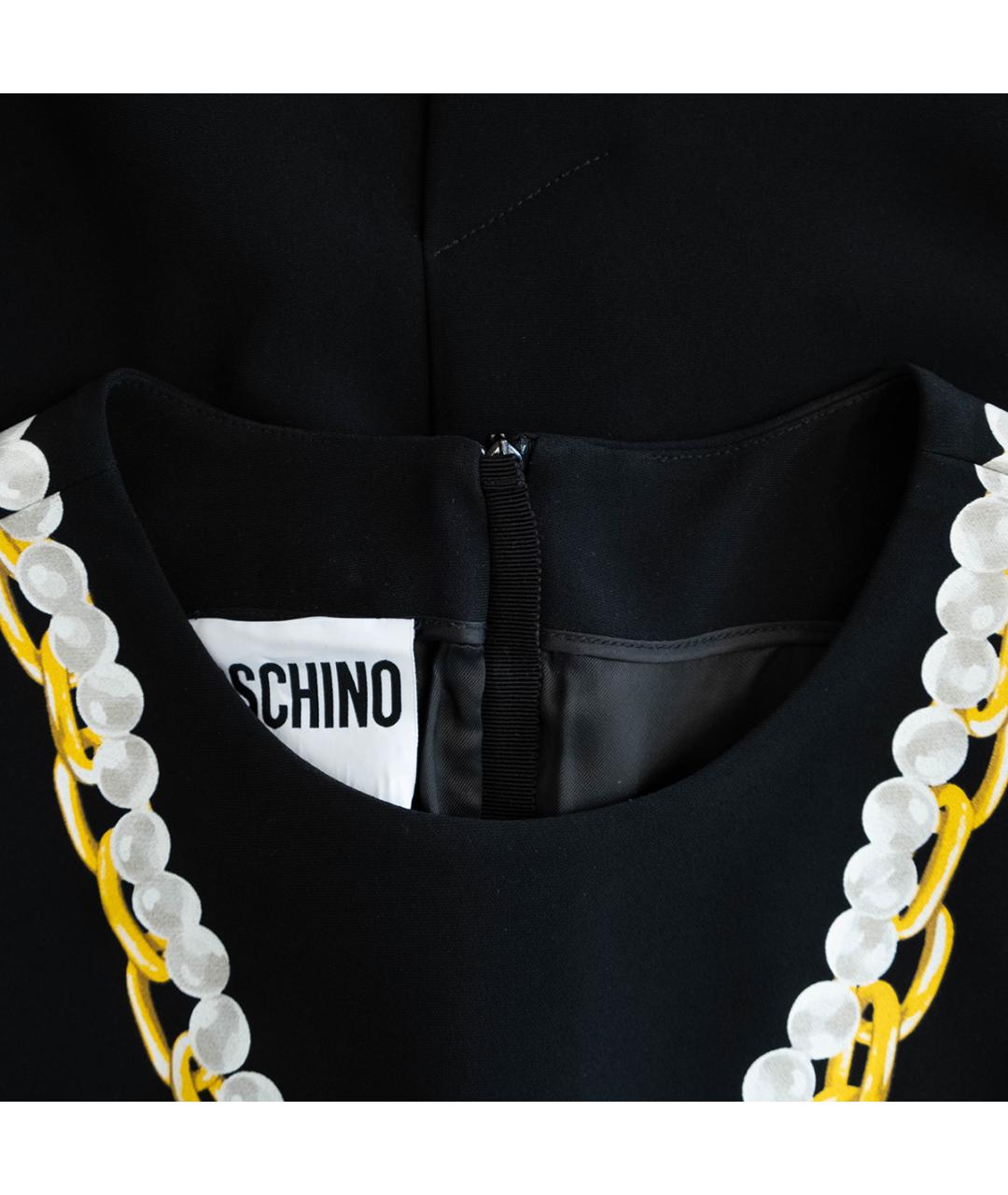 MOSCHINO Черное полиэстеровое повседневное платье, фото 3