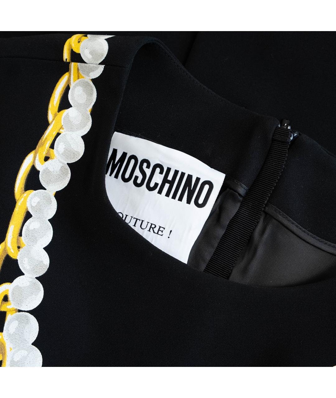 MOSCHINO Черное полиэстеровое повседневное платье, фото 4