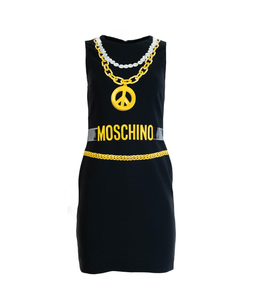 MOSCHINO Черное полиэстеровое повседневное платье, фото 1