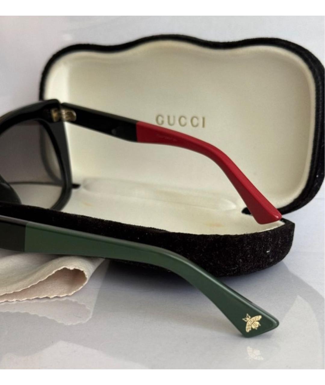 GUCCI Черные пластиковые солнцезащитные очки, фото 5