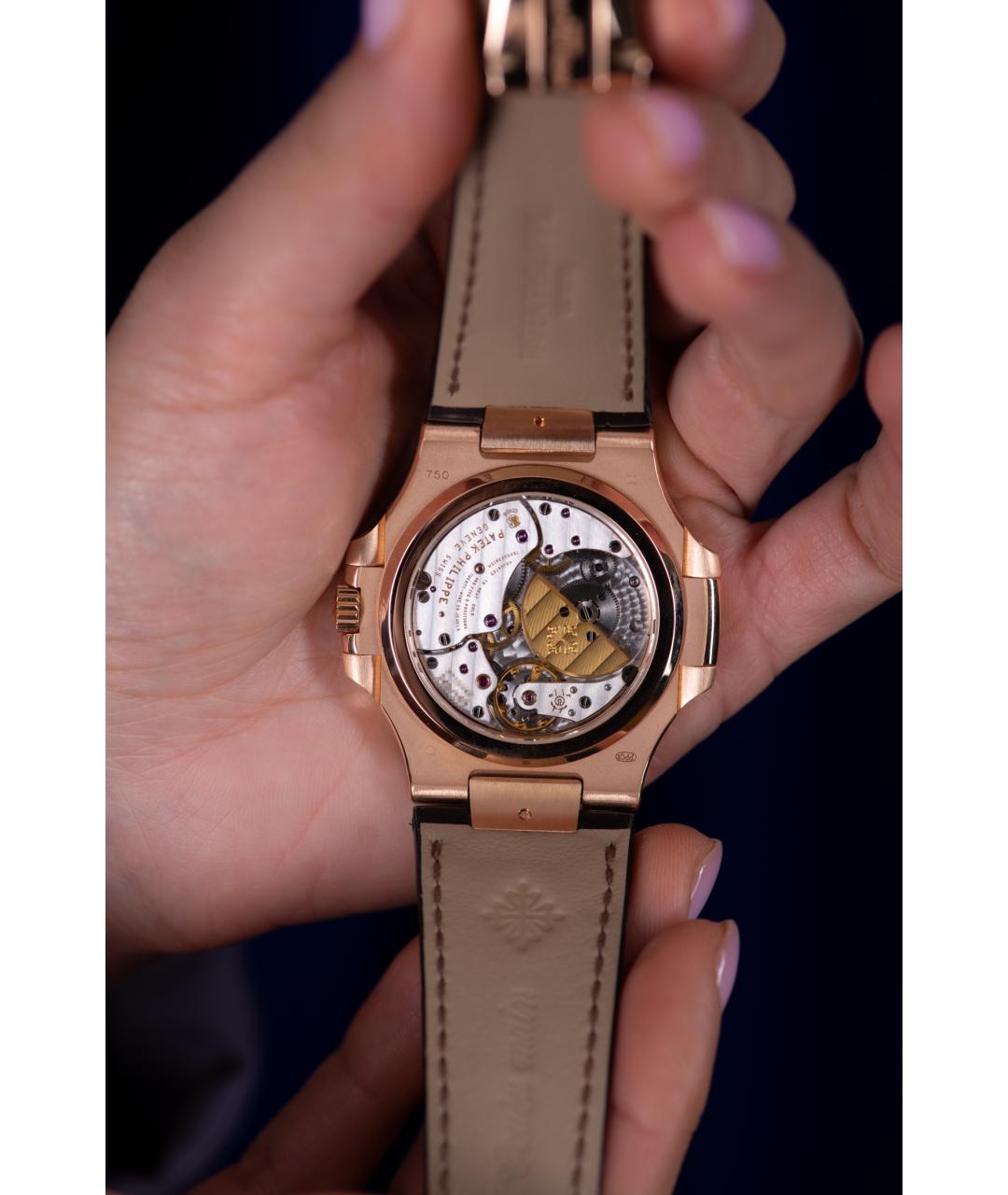 PATEK PHILIPPE Черные часы из розового золота, фото 5