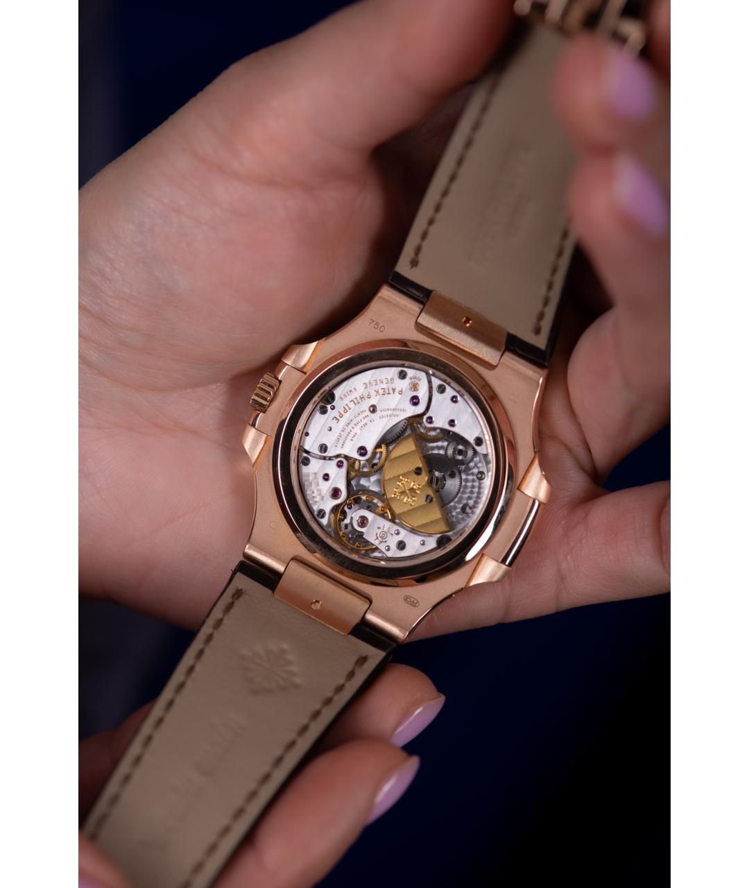 PATEK PHILIPPE Черные часы из розового золота, фото 4