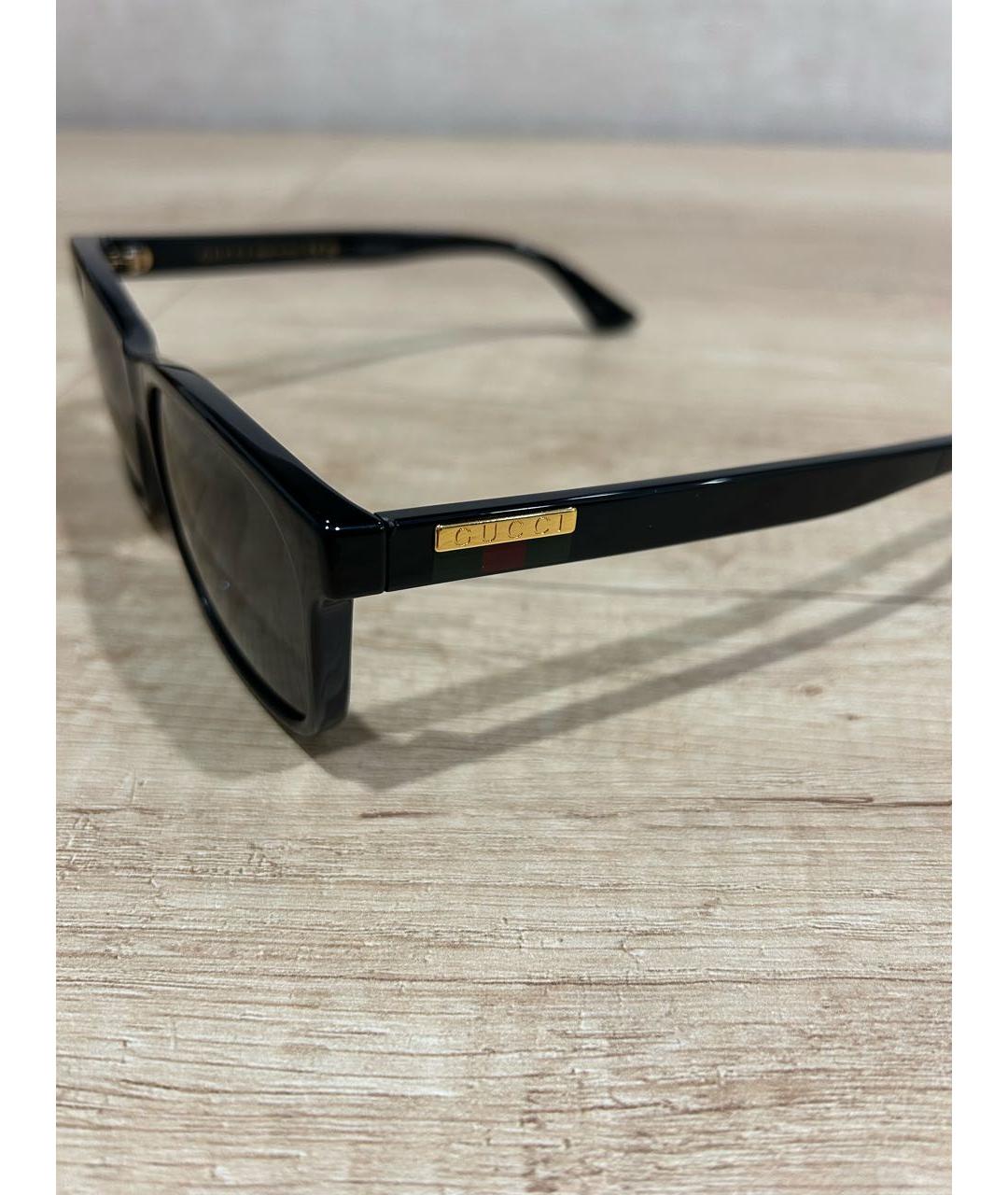 GUCCI Черные пластиковые солнцезащитные очки, фото 3