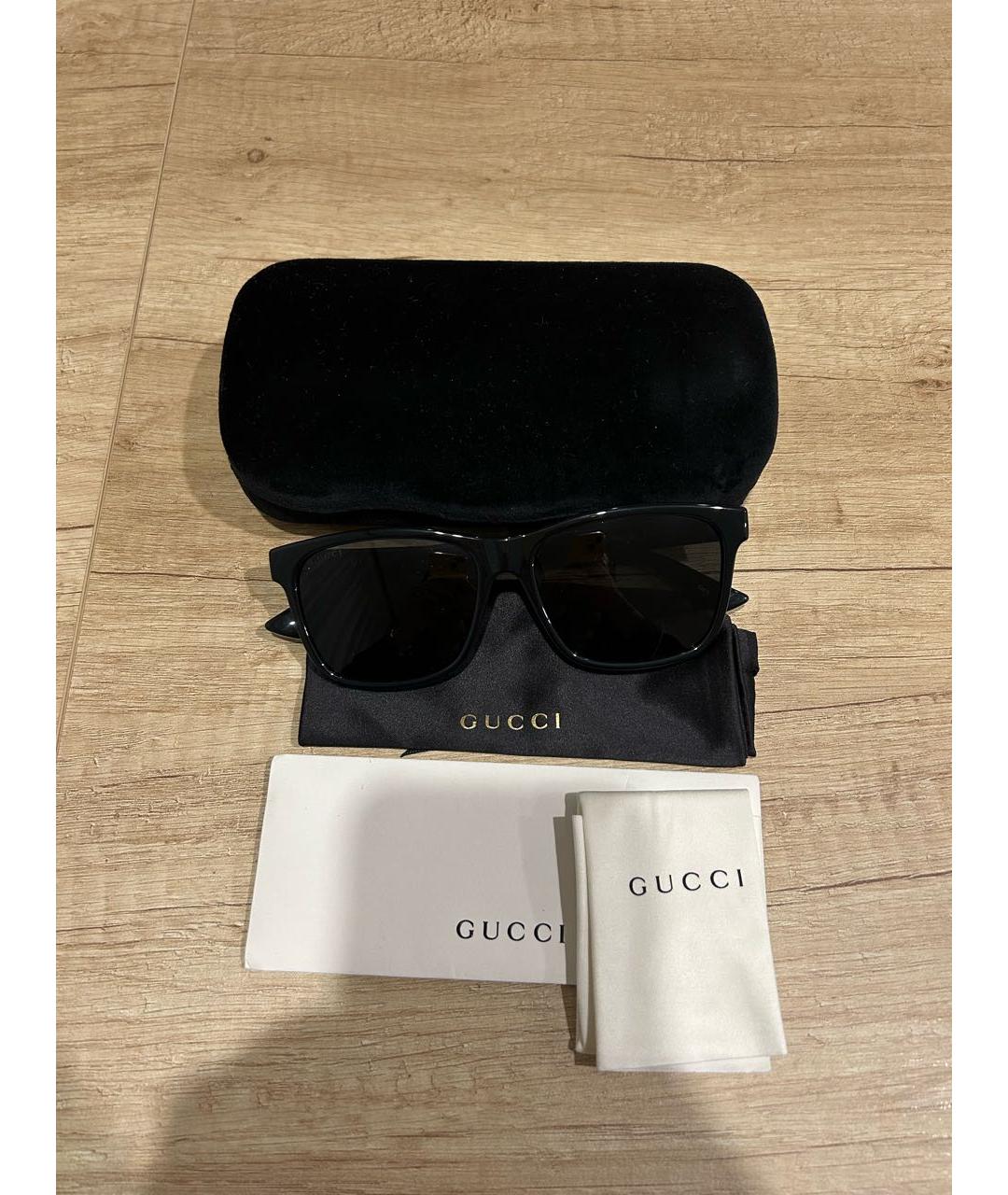 GUCCI Черные пластиковые солнцезащитные очки, фото 4